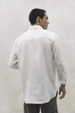 CAMICIA DA UOMO ECOALF MALIBUALF WHITE MCMGASRM 000