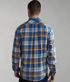 CAMICIA DA UOMO NAPAPIJRI G-TREKKING 1 BIG CHECK  NP0A4HF7 CAR