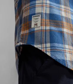 CAMICIA DA UOMO NAPAPIJRI G-TREKKING 1 BIG CHECK  NP0A4HF7 CAR