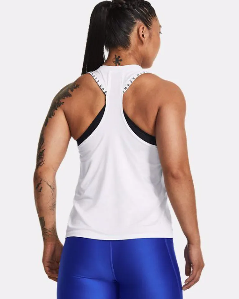 CANOTTA DA DONNA UNDER ARMOUR KNOCKOUT NOVELTY WHITE 1379434 0100