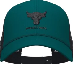 CAPPELLO DA UOMO UNDER ARMOUR PROJECT ROCK TRUCKER HYDRO TEAL 1369815 449