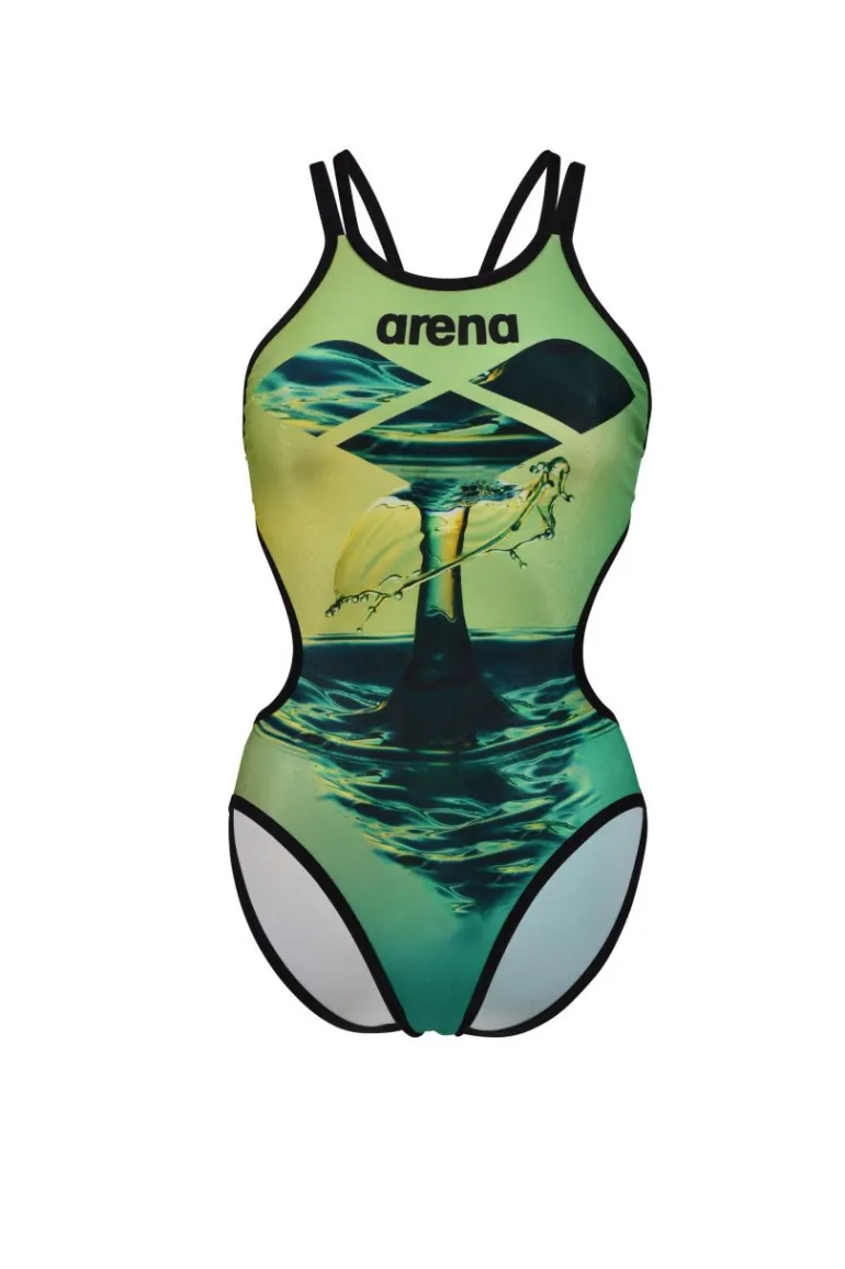 COSTUME DA DONNA ARENA ONE DOUBLE CROSS BACK BLACK-SOFT GRE 006780 550