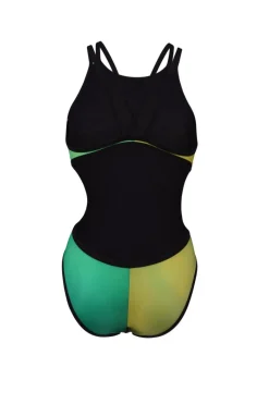 COSTUME DA DONNA ARENA ONE DOUBLE CROSS BACK BLACK-SOFT GRE 006780 550