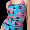 COSTUME DA NUOTO DA DONNA SPEEDO WOMENS ALLOVER DIGITAL POWERBACK 8-0040661 7314