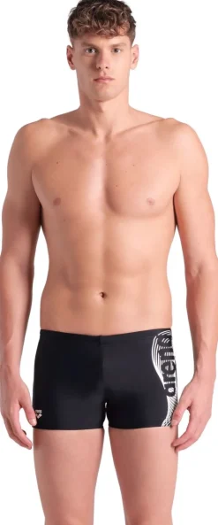 COSTUME DA NUOTO DA UOMO ARENA WAKE SWISHORT BLACK-WHITE 008069 501