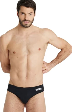 COSTUME DA NUOTO DA UOMO ARENA  TEASWIBRIEFS SOLID BLACK-WHITE 004773 550