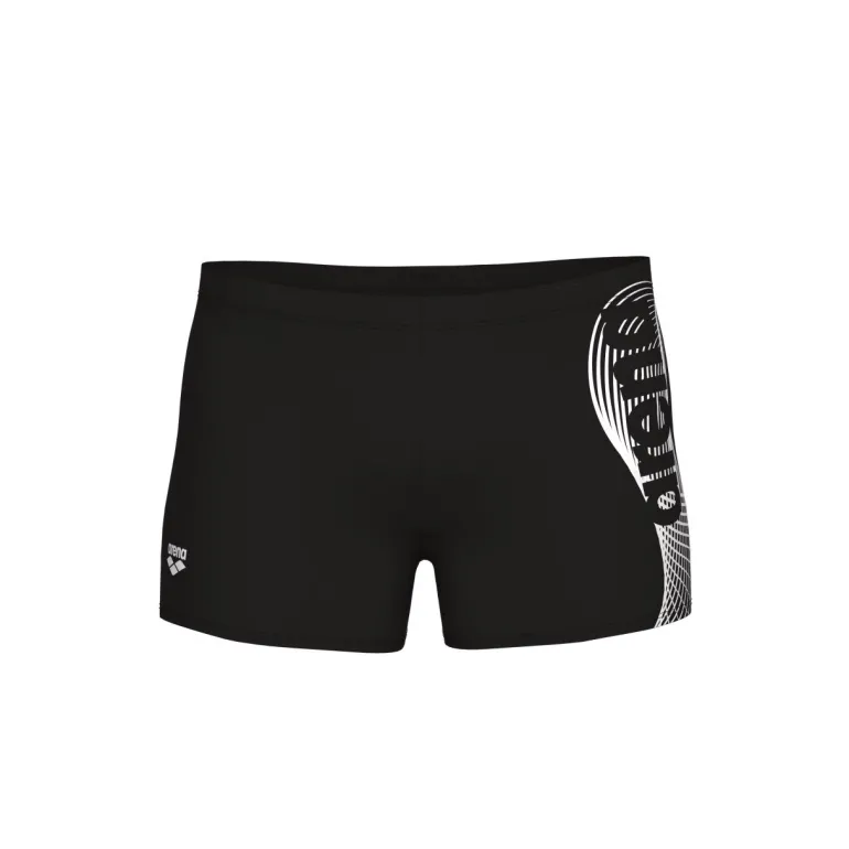 COSTUME DA NUOTO DA UOMO ARENA WAKE SWISHORT BLACK-WHITE 008069 501
