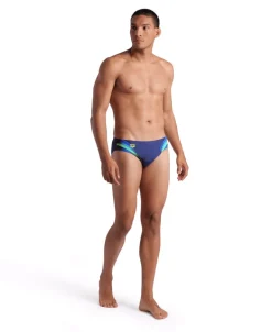 COSTUME DA NUOTO DA UOMO ARENA BREATH SWIBRIEFS NAVY-MULT 008345 700
