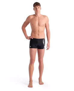 COSTUME DA NUOTO DA UOMO ARENA WAKE SWISHORT BLACK-WHITE 008069 501