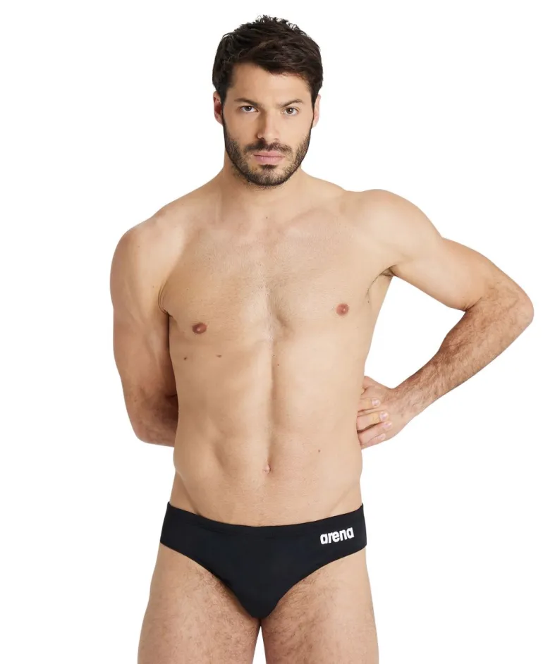 COSTUME DA NUOTO DA UOMO ARENA TEASWIBRIEFS SOLID BLACK-WHITE 004773 550