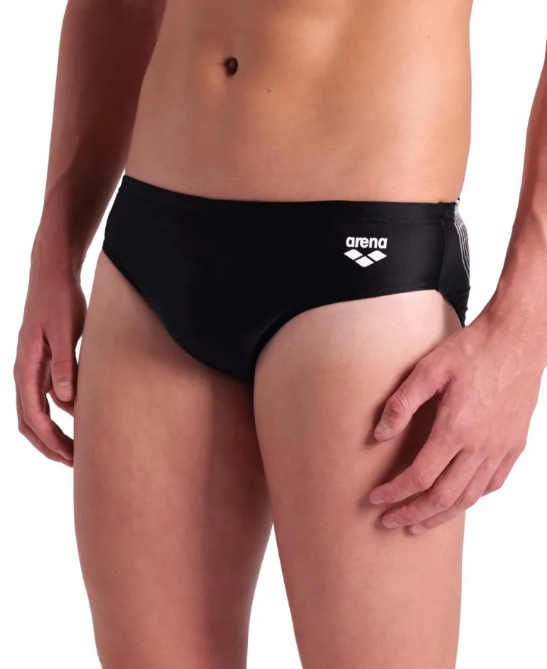 COSTUME DA NUOTO DA UOMO ARENA WAKE SWIBRIEFS BLACK-WHITE 008068 501