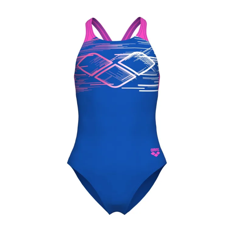 COSTUME DA NUOTO JUNIOR ARENA PASTIME SWIMSUIT V BACK BLU 008308 809