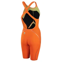 COSTUMONE DA DONNA SPEEDO LZR INTENT OPENBACK KNEESKIN OR/GRN 68-11974 G609