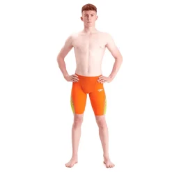 COSTUMONE DA UOMO SPEEDO LZR INTENT HIGH WAISTED JAMMER ORANGE 68-11977 G609