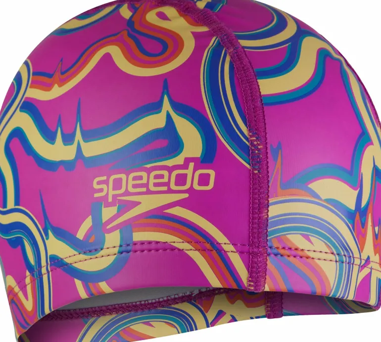 CUFFIA DA NUOTO DA UOMO SPEEDO JUNIOR PRINTED PACE CAP 8-135261 5951