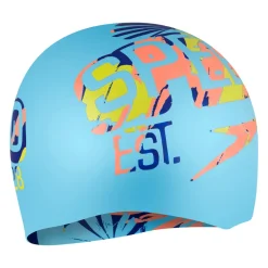 CUFFIA DA NUOTO JUNIOR SPEEDO JUNIOR REVERSIBLE SLOGAN CAP 8-113091 7623
