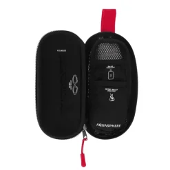 CUSTODIA PER OCCHIALINI NUOTO AQUASPHERE BLACK RED 0106 ST176