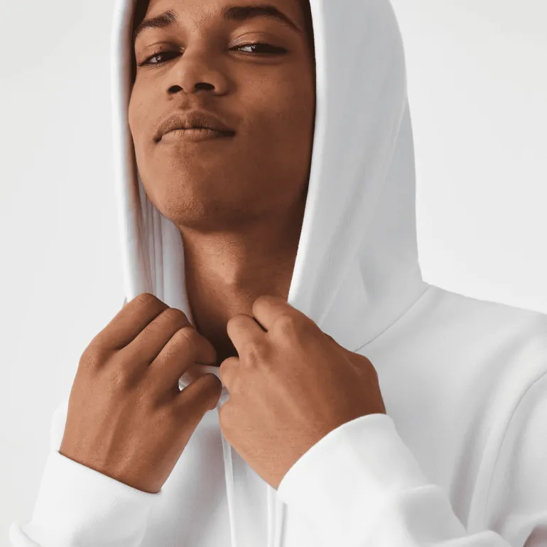 FELPA CON CAPPUCCIO DA UOMO LACOSTE SH9623 001