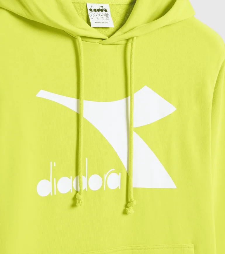 FELPA CON CAPPUCCIO DIADORA DA UOMO CHROMIA 102.178746 70323 GIALLA FLUO