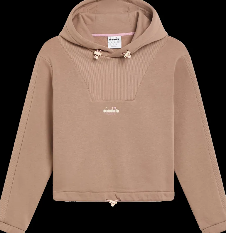 FELPA DA DONNA DIADORA ATH LOGO LIGHT BROWN HAZELNUT 502.180998 30048