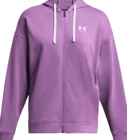 FELPA DA DONNA UNDER ARMOUR RIVAL TERRY OS FZ HOODED PROVENCE PURPLE 1386043 560