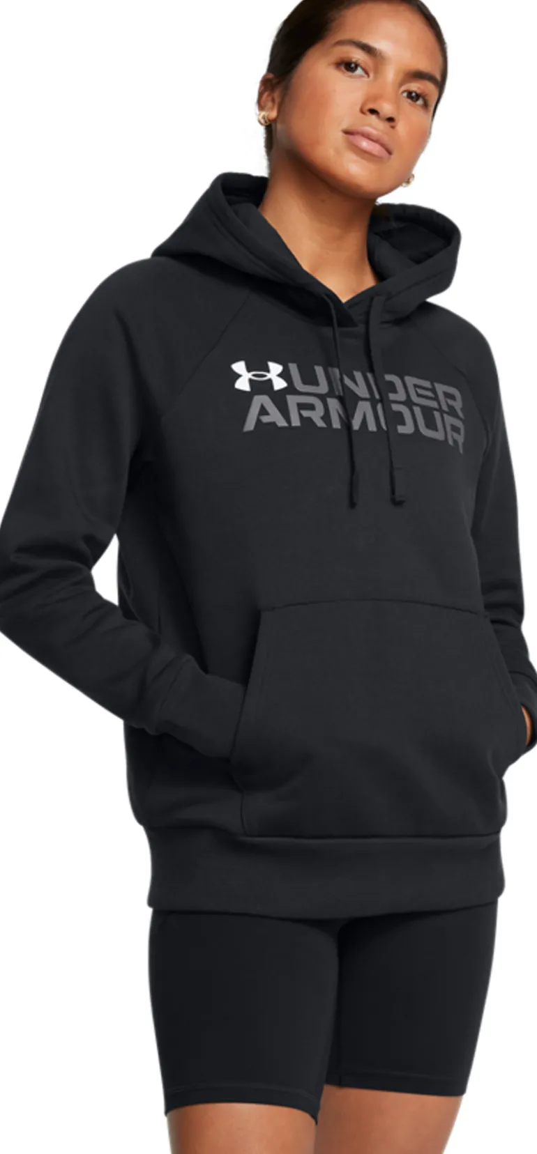 FELPA DA DONNA UNDER ARMOUR RIVAL WORDMARK 1386512 001