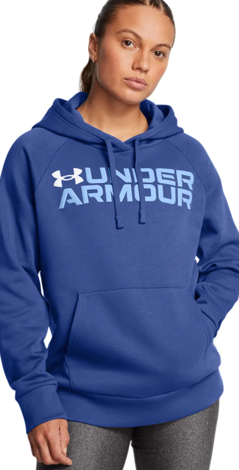FELPA DA DONNA UNDER ARMOUR RIVAL WORDMARK 1386512 432