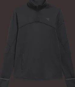 FELPA DA RUNNING DA UOMO DIADORA WARM UP WINTER PROTECTION BLACK - 102.179628 80013