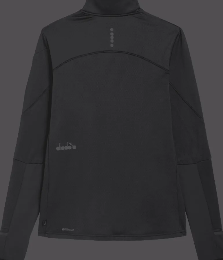 FELPA DA RUNNING DA UOMO DIADORA WARM UP WINTER PROTECTION BLACK - 102.179628 80013