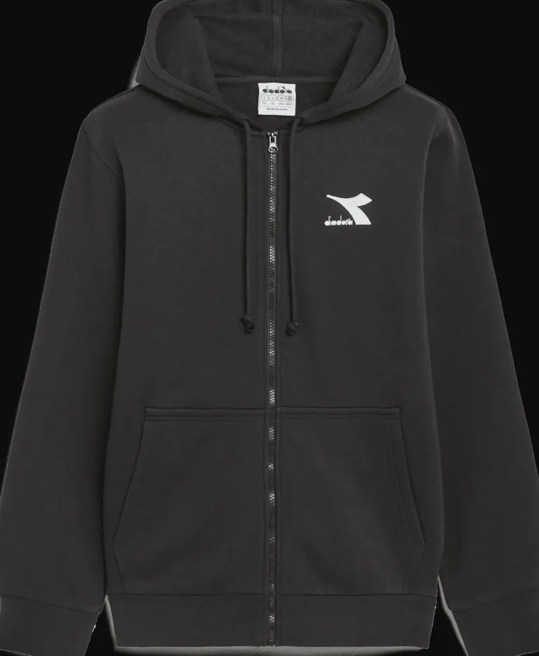 FELPA DA UOMO DIADORA HOODIE FZ CORE BLACK 80013