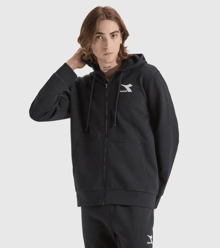 FELPA DA UOMO DIADORA HOODIE FZ CORE BLACK 80013