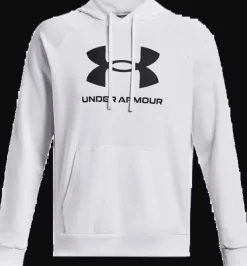 FELPA DA UOMO UNDER ARMOUR RIVAL LOGO HD WHITE 1379758 0100