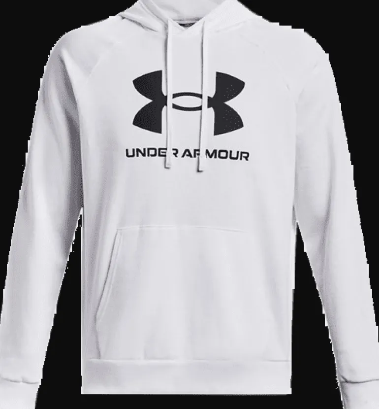 FELPA DA UOMO UNDER ARMOUR RIVAL LOGO HD WHITE 1379758 0100