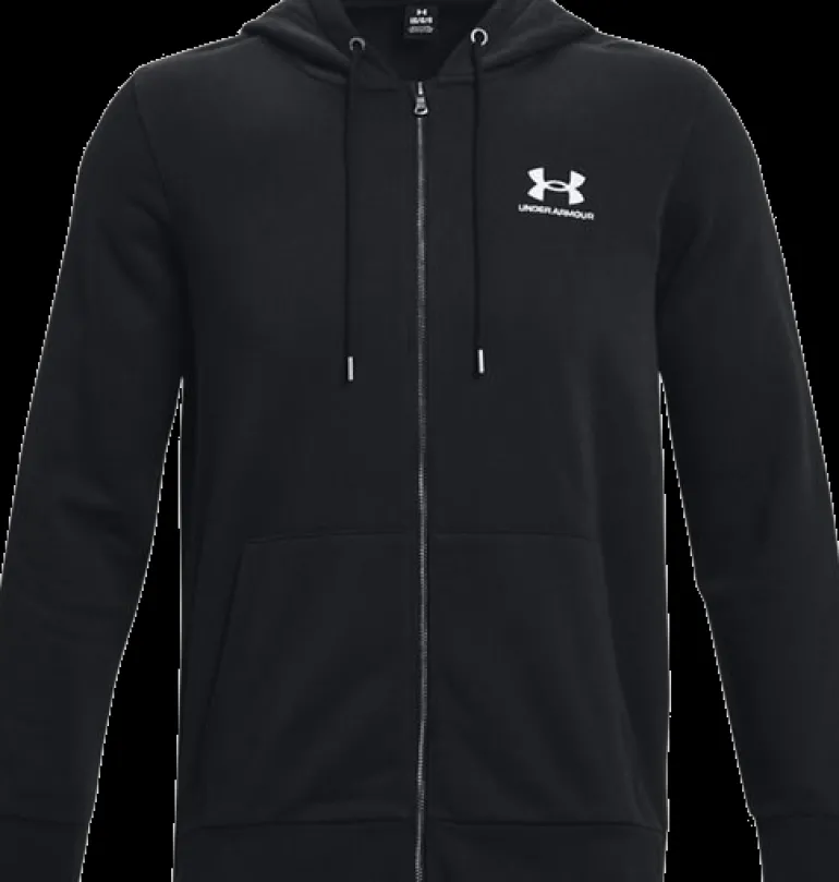 FELPA DA UOMO UNDER ARMOUR ESSENTIAL FZ HOOD BLACK 1373881 0001