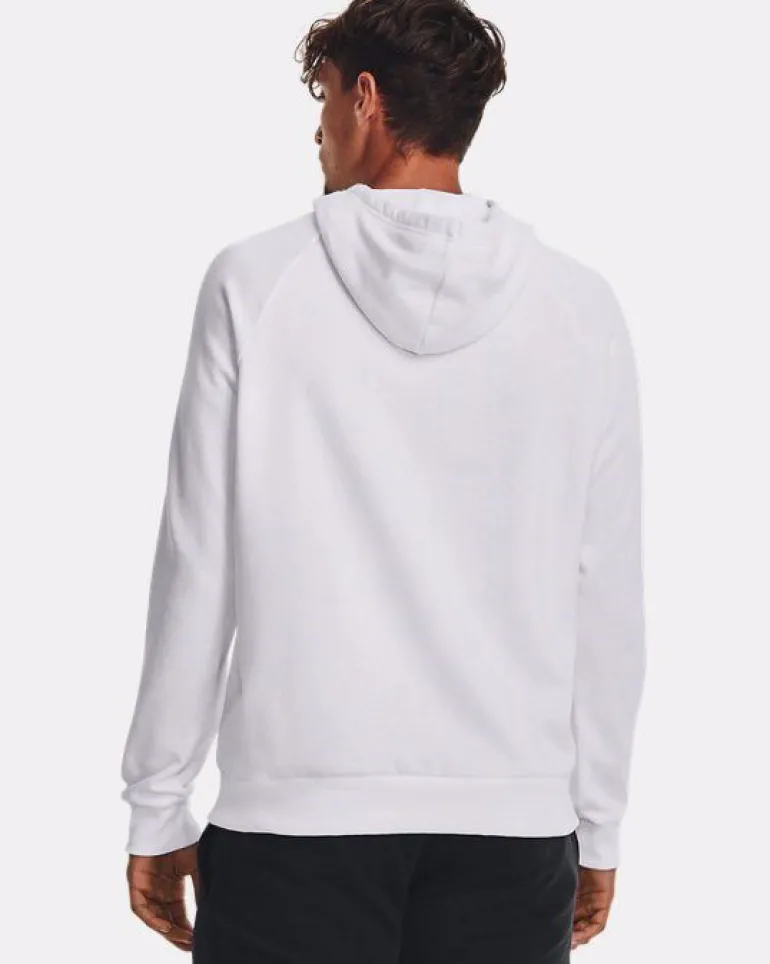 FELPA DA UOMO UNDER ARMOUR RIVAL LOGO HD WHITE 1379758 0100