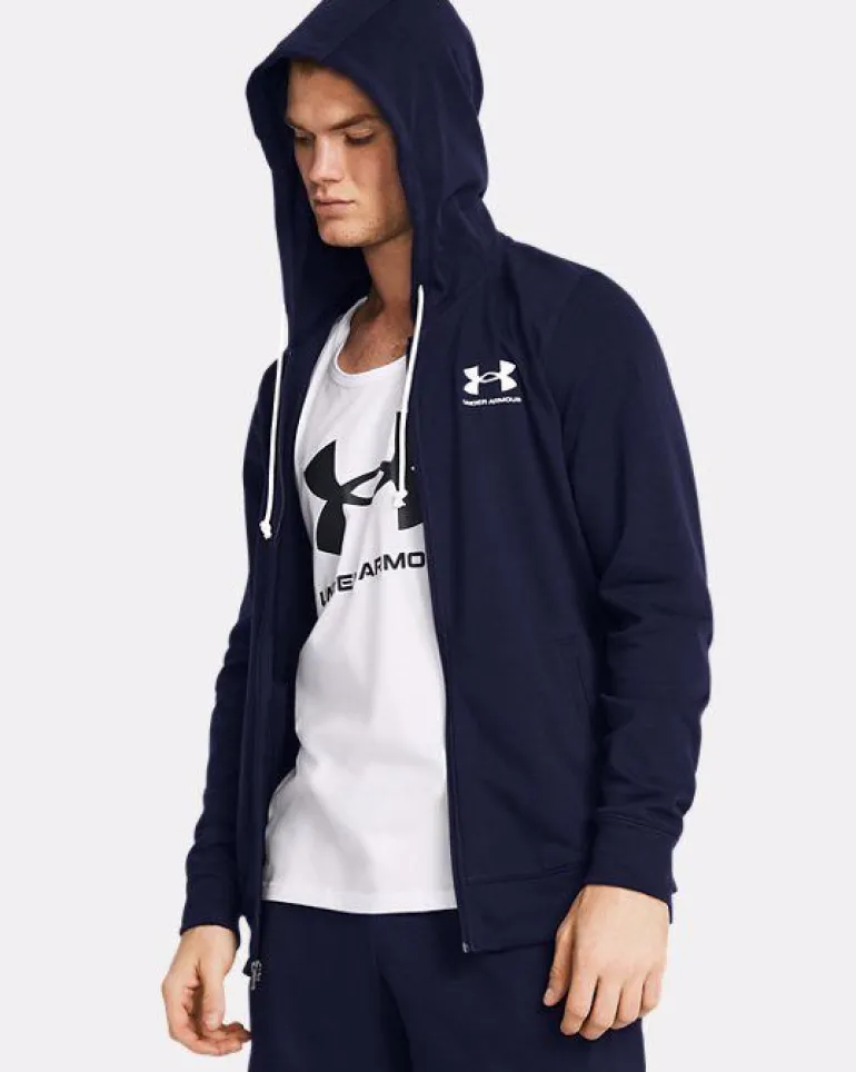 FELPA DA UOMO UNDER ARMOUR UA RIVAL TERRY LC FZ 1370409 0410