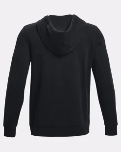 FELPA DA UOMO UNDER ARMOUR ESSENTIAL FZ HOOD BLACK 1373881 0001