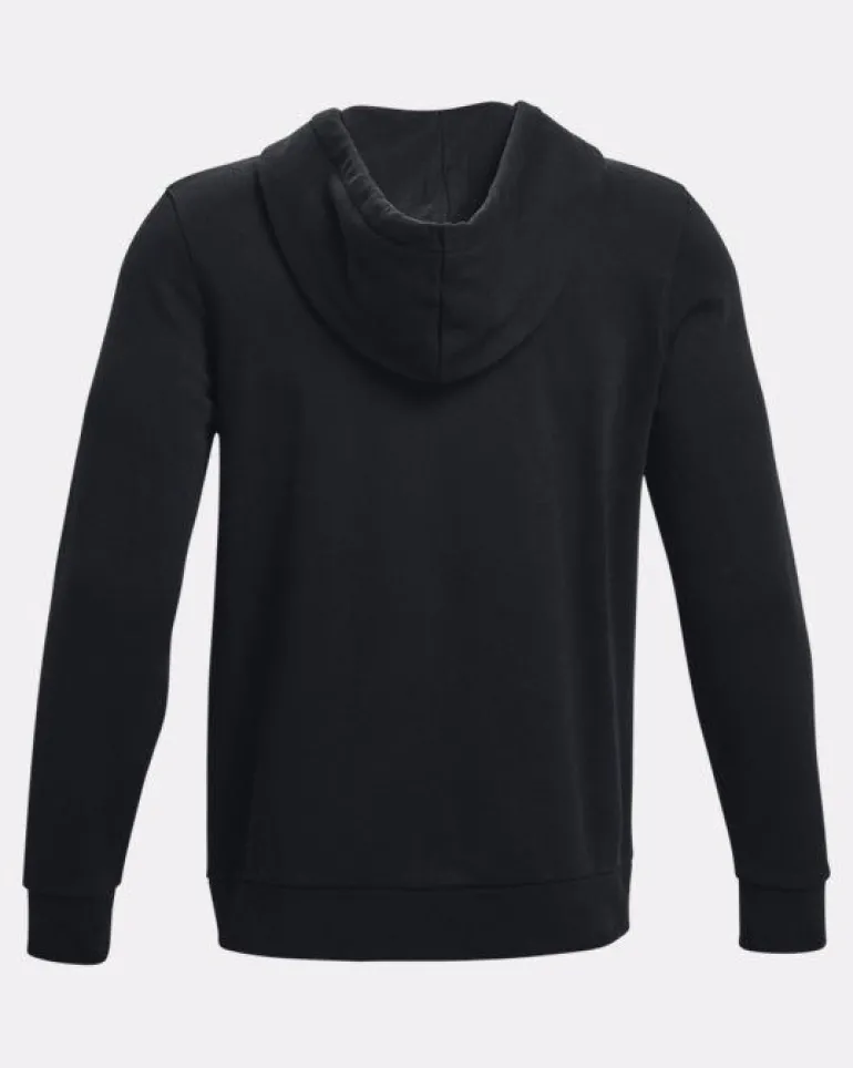 FELPA DA UOMO UNDER ARMOUR ESSENTIAL FZ HOOD BLACK 1373881 0001