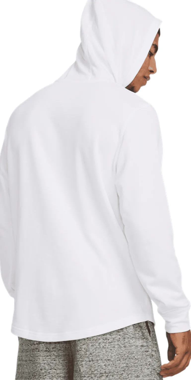 FELPA DA UOMO UNDER ARMOUR RIVAL TERRY GRAPHIC HOOD WHITE 1386047 100