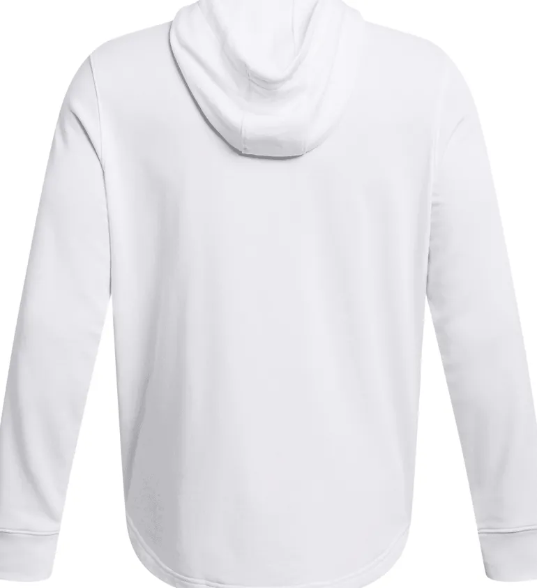 FELPA DA UOMO UNDER ARMOUR RIVAL TERRY GRAPHIC HOOD WHITE 1386047 100