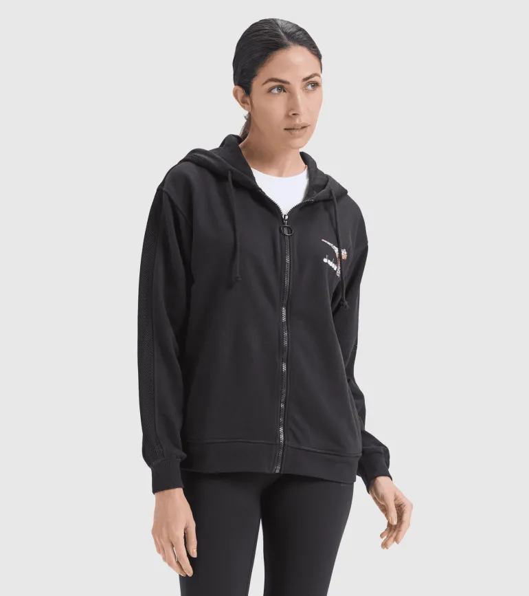 FELPA DIADORA DA DONNA FULL ZIP FLO 102.178183 80013 NERA