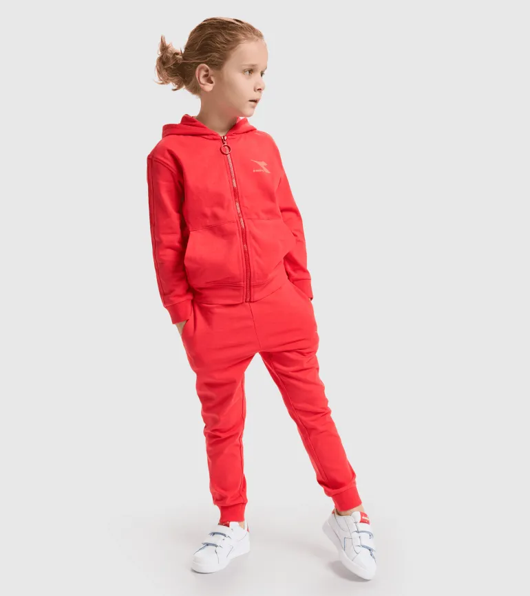 FELPA DIADORA JUNIOR FULL ZIP RAINBOW 102.178264 45028 ROSSO
