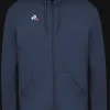 FELPA FULL ZIP DA UOMO LE COQ SPORTIF FZ HOODY PRESENTATION COT.DRESS BLU
