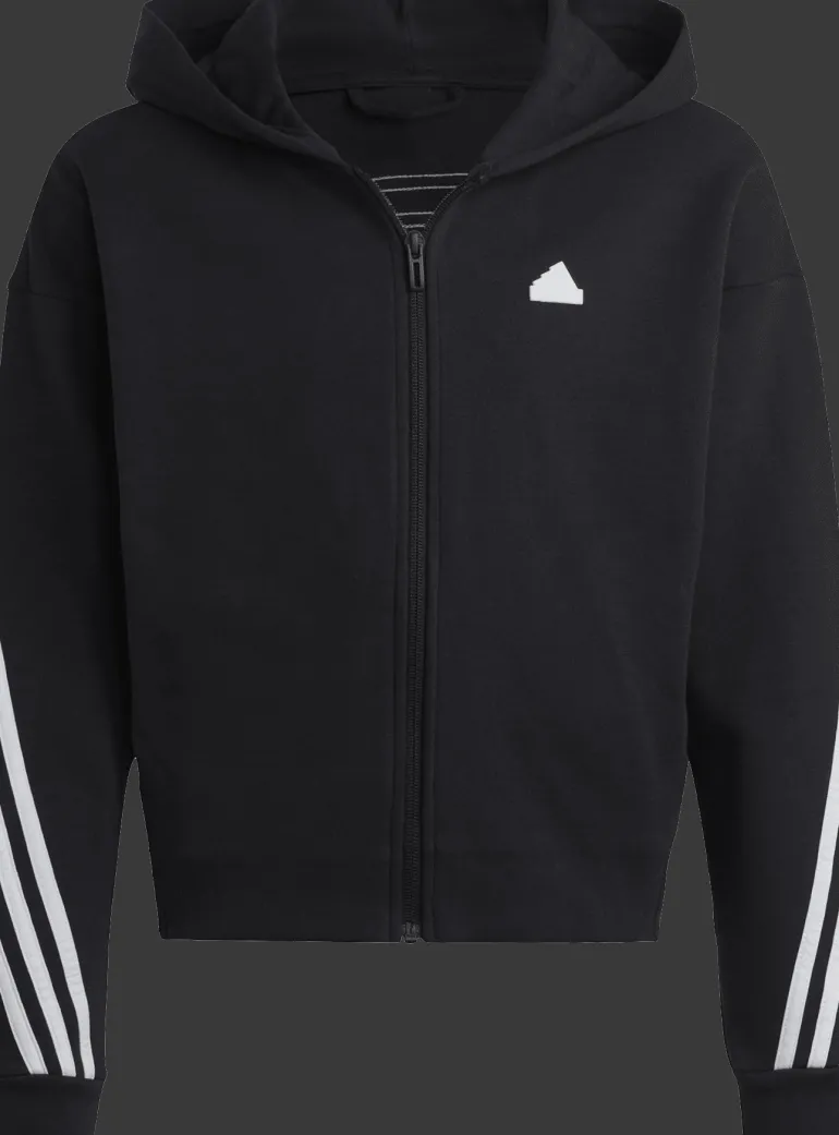 FELPA JUNIOR ADIDAS FI 3S FZ BLACK/WHITE IC0118