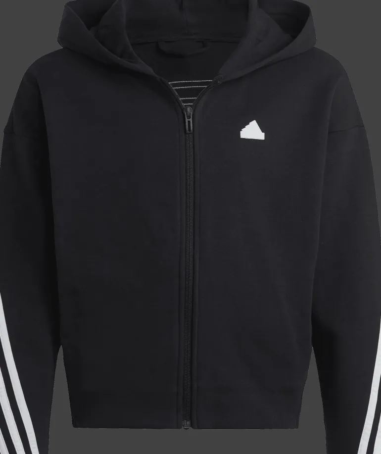 FELPA JUNIOR ADIDAS FI 3S FZ BLACK/WHITE IC0118