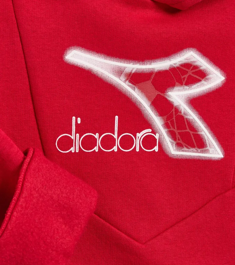 FELPA JUNIOR DIADORA LOGO RED SALSA 102.180952 45080