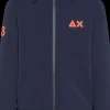 GIACCA DA UOMO SUN68 NYLON DOUBLE FLEECE TECH NAVY BLUE F44115 07