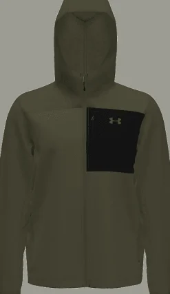 GIACCA DA UOMO UNDER ARMOUR CGI SHIELD 2.0 HOODED MARINE OD GREEN 1371587 0390