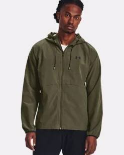 GIACCA DA UOMO UNDER ARMOUR STRETCH WOVEN WINDBREAKER MARINE OD GREE 1377171 390