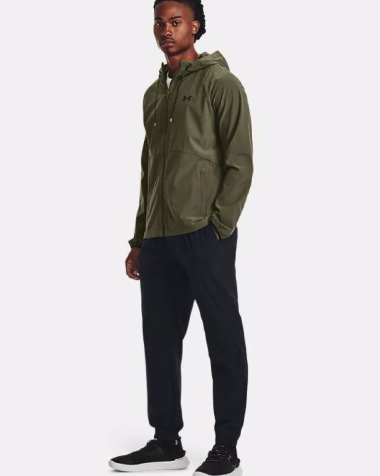 GIACCA DA UOMO UNDER ARMOUR STRETCH WOVEN WINDBREAKER MARINE OD GREE 1377171 390